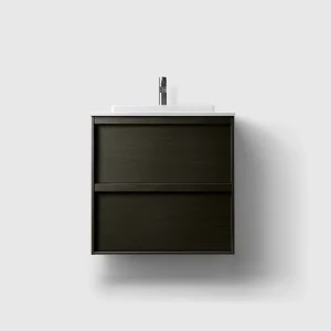 Kommod Haven H2 60 Slim - Dark Wood - Porslinshandfat