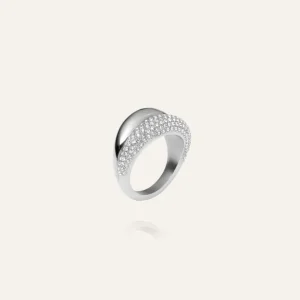 Pavé Daring Silver Ring 56