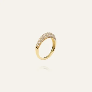 Pavé Precious Gold Ring 58