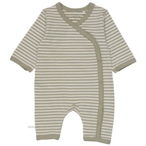 Prematurkläder Pyjamas Sparkdräkt Randig Grön Strl 32-56