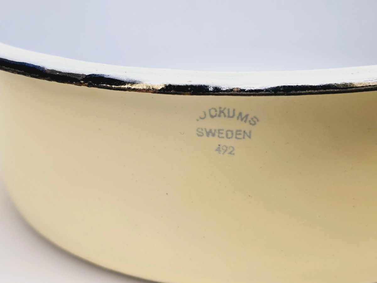 4 st emaljerade kärl från Kockums Sweden – vintage original i klassiska färger - Bild 4