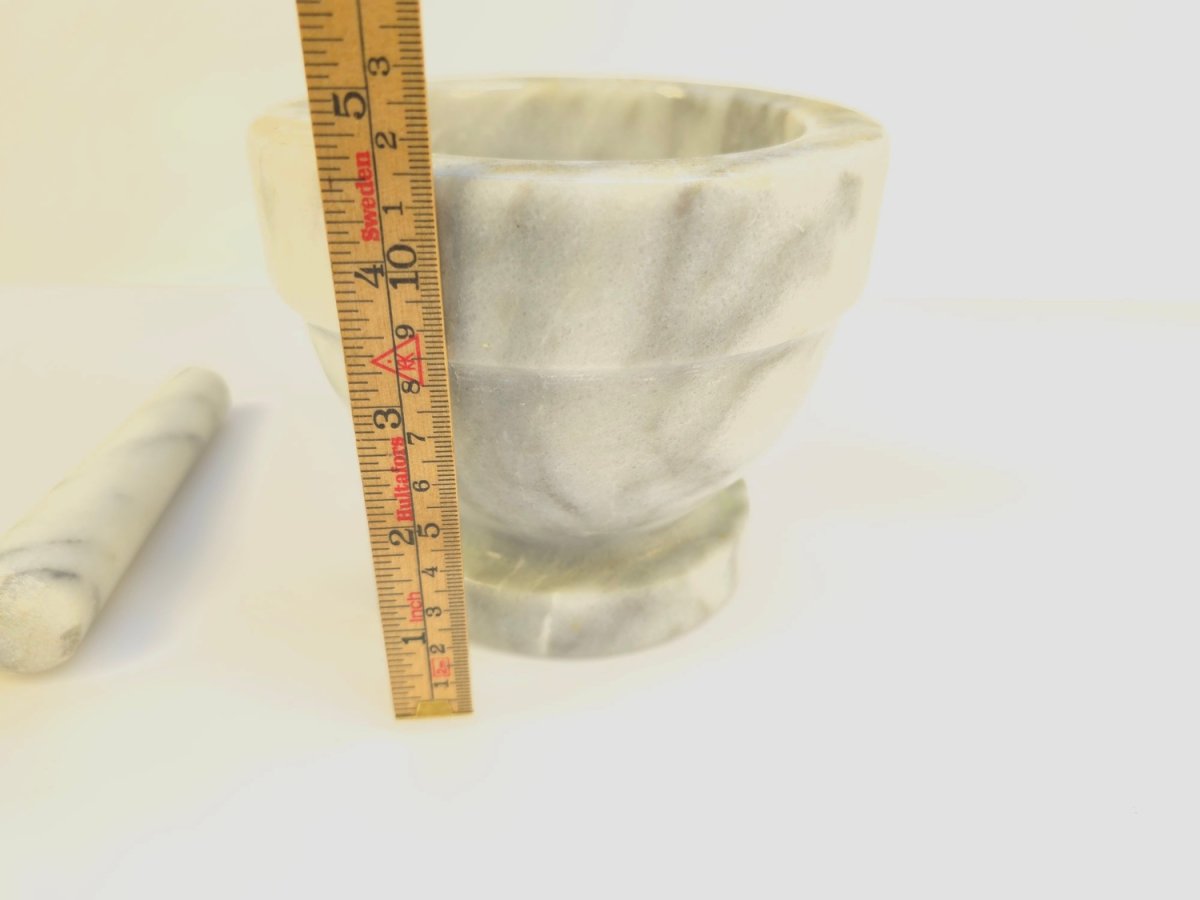 Klassisk mortel i massiv marmor – 13 cm - Bild 5