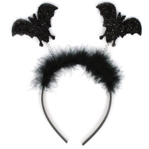 Diadem Halloween Päls Fladdermus – svart