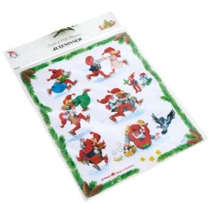 Avtagbara Stickers Jul Tomtar – Vinylstickers Fönsterdekor