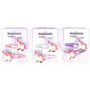 Hårspänne Barn Glitter Enhörning 2-pack