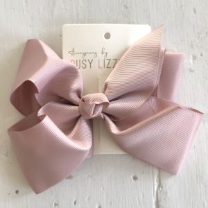 Hårspänne med Stor Rosett Barn XL – Dusty Pink