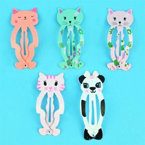 Hårspänne Barn Figur Djur 5-pack