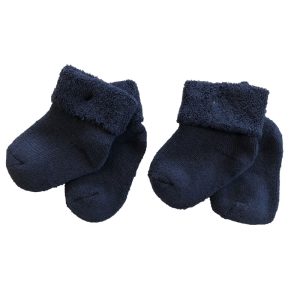 Prematur Strumpor Frotté Marinblå 2-pack